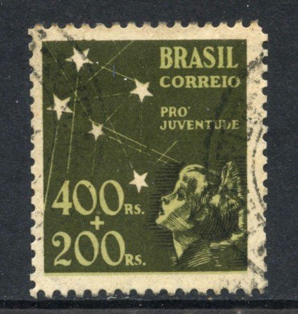 1940 - BRASILE - 400+200r. - PRO GIOVENTU' - USATO - LOTTO/28892