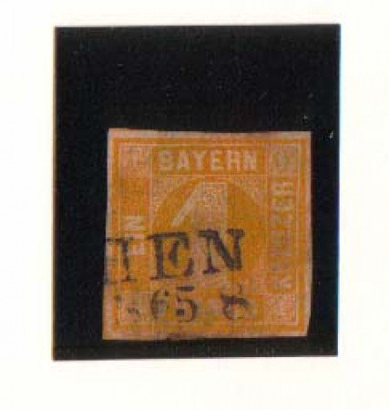BAVIERA - 1861 - LBF/2360 - 1k. GIALLO - USATO