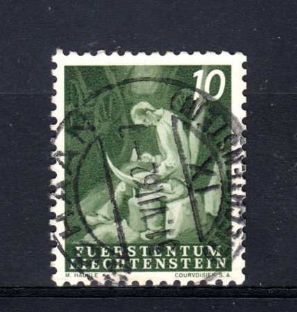 1951 - LIECHTENSTEIN - 10r. LAVORI AGRICOLI - USATO - LOTTO/32113