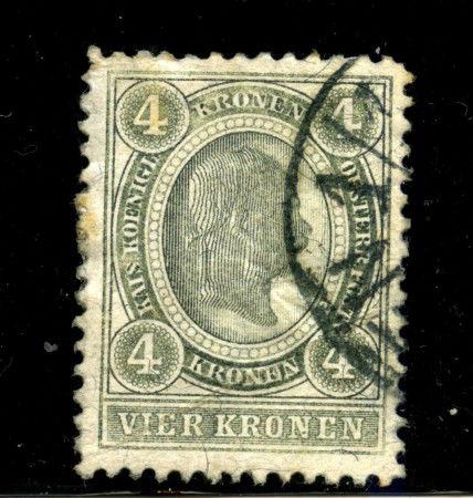 1899 - AUSTRIA - LOTTO/42895 -  4 KORONE VERDE CHIARO - USATO