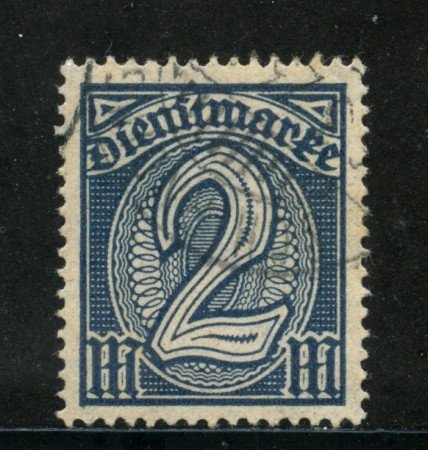 1920/21 - GERMANIA REICH SERVIZI - 2m. AZZURRO - USATO - LOTTO/29247