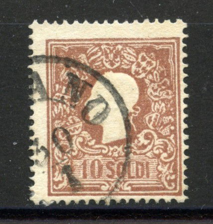 1858 - LOMBARDO VENETO. - LOTTO/40187 - 10 SOLDI  BRUNO - USATO