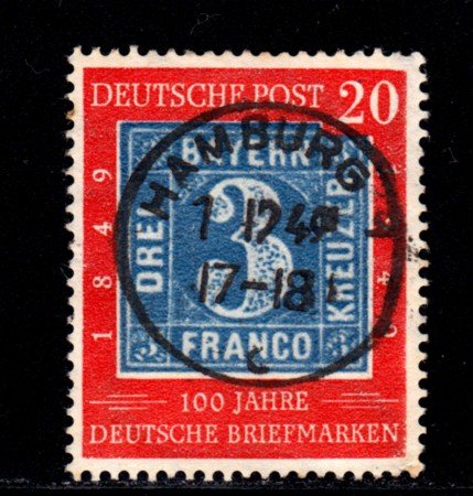 1949 - LOTTO/12961 - GERMANIA - 20p. CENTENARIO FRANCOBOLLO - USATO