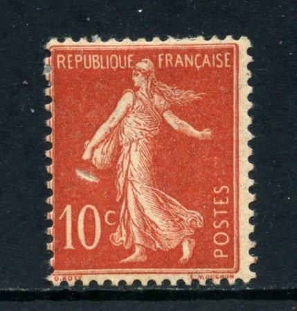 1906 - FRANCIA - 10c.ROSSO SEMINATRICE  TIPO I° - LINGUELLATO - LOTTO/27096