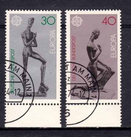 1974 GERMANIA FEDERALE - EUROPA 2v . - USATI - LOTTO/31502U
