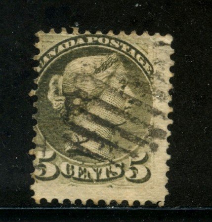 1870/93 - CANADA - 5 cent. GRIGIO VERDE - USATO - LOTTO/29085