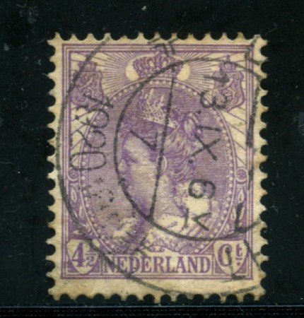 1908 - LOTTO/21285 - OLANDA - 4,5 cent. VIOLETTO - USATO