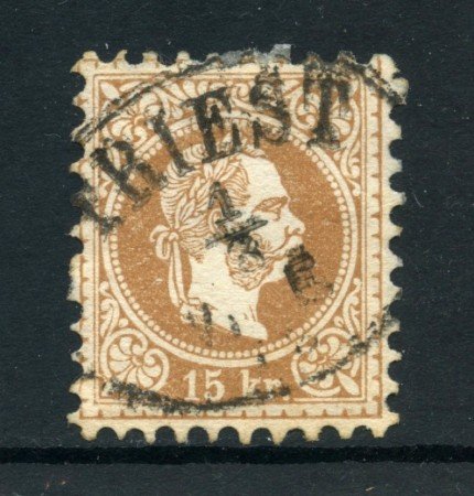1874/80 - AUSTRIA - 15 Kr. BRUNO - USATO - LOTTO/28452