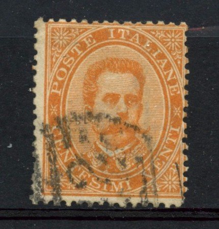 1879 - REGNO - 20 cent. ARANCIO UMBERTO I° - USATO - LOTTO/26425
