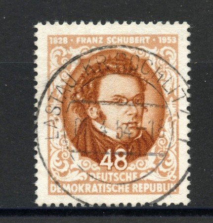 1953 - GERMANIA DDR - FRANZ SCHUBERT - USATO - LOTTO/36096
