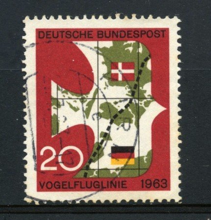 1963 - GERMANIA FEDERALE - 20p. COLLEGAMENTO GERMANIA DANIMARCA - USATO - LOTTO/30877U