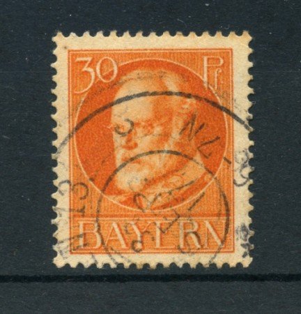 BAVIERA - 1914 - LOTTO/21867 - 30p. ARANCIO  USATO