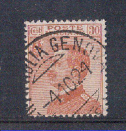 1922 - LOTTO/REG127U - REGNO - 30c. BRUNO ARANCIO - USATO