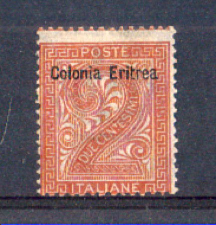 1893 - LOTTO/ERIT2L - ERITREA - 2c. BRUNO ROSSO - LING.