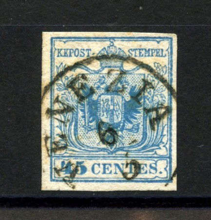 1850 - LOMBARDO VENETO. - LOTTO/40183 - 45 cent. AZZURRO - USATO