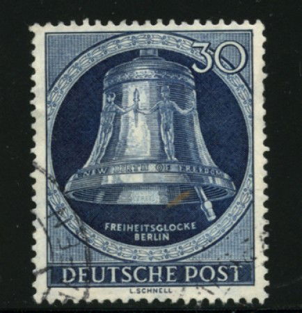 1951/52 - LOTTO/12503 - BERLINO - 30p. CAMPANA DELLA LIBERTA' - USATO