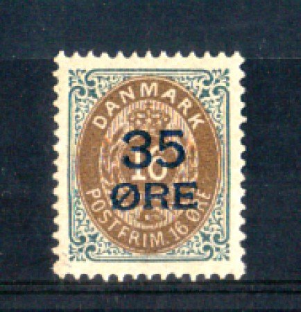 1912 - LOTTO/DAN62L - DANIMARCA - 35 SU 16 ore GRIGIO BRUNO - LINGUELLATO
