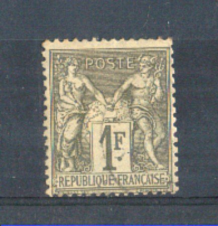 1876/81 - LOTTO/FRA72U - FRANCIA - 1 Fr. VERDE BRONZO - USATO