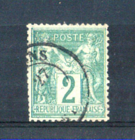1876/81 - LOTTO/FRA74U - FRANCIA - 2c. VERDE - USATO