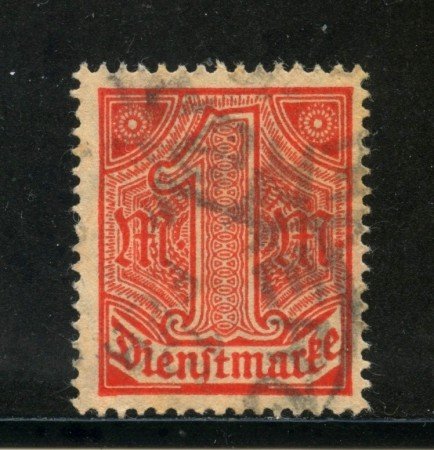 1920/21 - GERMANIA REICH SERVIZI - 1m. VERMIGLIO - USATO - LOTTO/29245U