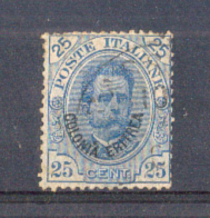 1895 - LOTTO/ERIT17U - ERITREA - 25c. AZZURRO - USATO