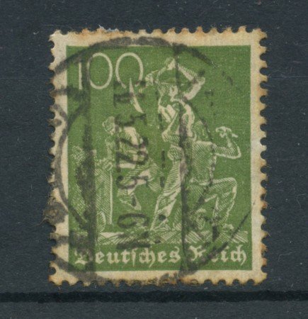1921 - LOTTO/17751 - GERMANIA REICH - 100p.  VERDE OLIVA - USATO