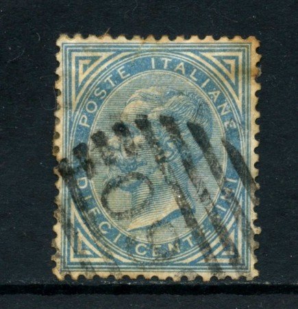 1877 - REGNO - 10 cent. AZZURRO VITTORIO EMANUELE II° - USATO - LOTTO/26412