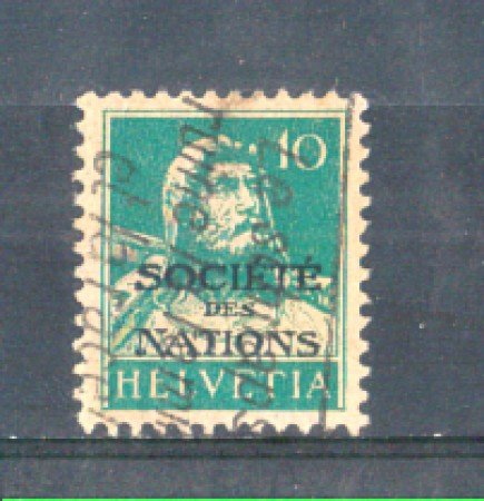 1924 - LOTTO/SVIS50U - SVIZZERA - 10c. SOCIETE DES NATIONS - USATO