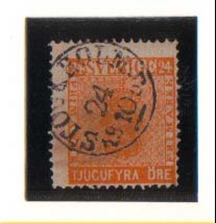 1858 - LBF/2799  - SVEZIA - 24o. ARANCIO - USATO