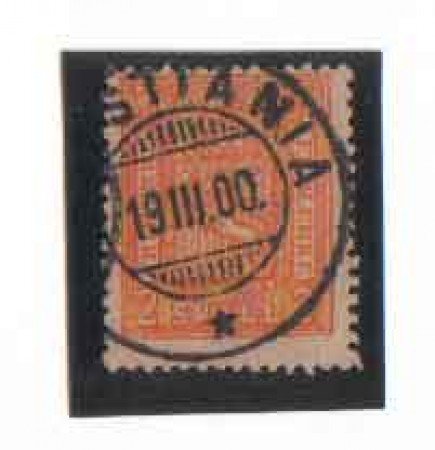 1867/68 - LOTTO/NORV12U - NORVEGIA - 2 SK. ARANCIO - USATO