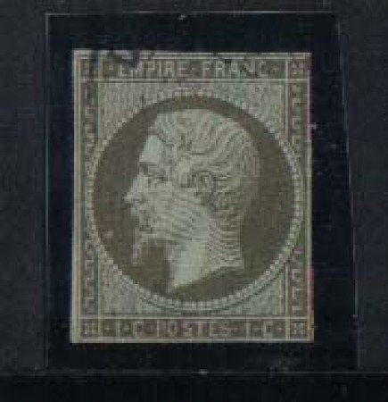 1863 - LOTTO/555 -  FRANCIA - 1c. VERDE OLIVA