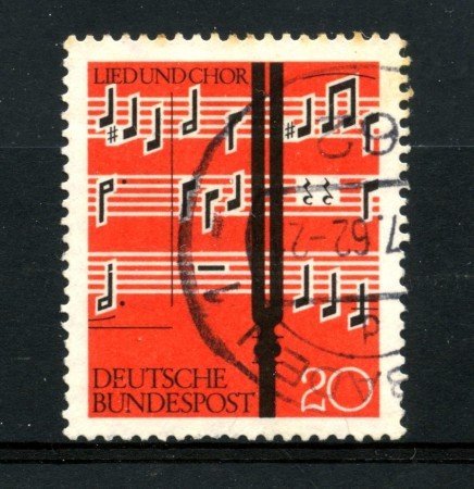 1962 - GERMANIA FEDERALE - 20p. CANTI E CORI - USATO - LOTTO/30866U