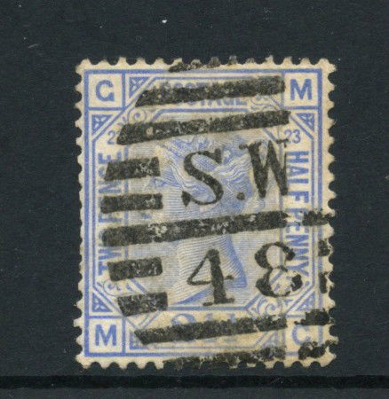 1881 - GRAN BRETAGNA - LOTTO/43240A - 2,5p. AZZURRO TAVOLA 23 - USATO