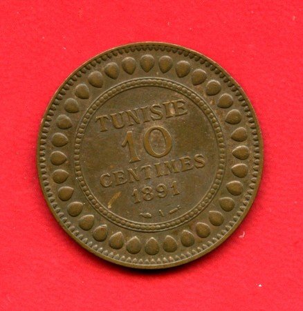 1891 - TUNISIA - LOTTO/M41869 - 10 CENTESIMI  BRONZO