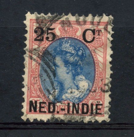 1899 - INDIE OLANDESI - 25 SU 25 c. ROSA E BLU - USATO - LOTTO28775