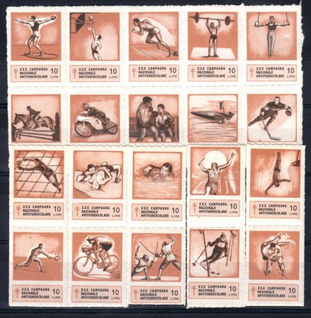 ITALIA - LOTTO/13130 - INSIEME DI 20 CHIUDILETTERA CAMPAGNA ANTITUBERCOLARE