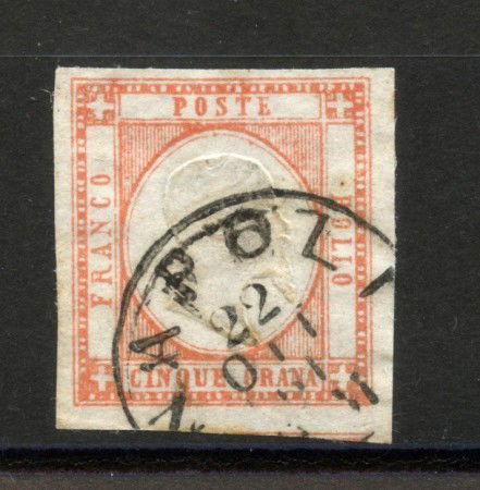 1861 - PROVINCE NAPOLETANE - LOTTO/40232 - 5 Grana ROSSO VERMIGLIO - USATO