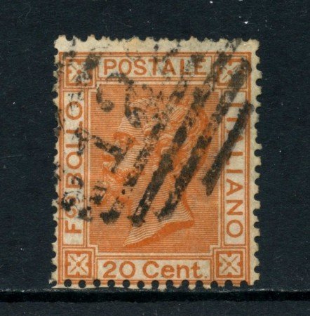 1877 - REGNO - 20 cent. OCRA ARANCIO VITTORIO EMANUELE II° - USATO - LOTTO/26415