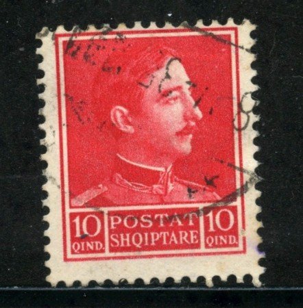 1930 - ALBANIA - 10q. ROSSO CARMNIO - USATO - LOTTO/29638