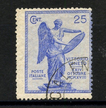 1921 - REGNO - LOTTO/42212 - 25 CENT. VITTORIA SENZA FILIGRANA - USATO