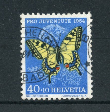 1954 - LOTTO/22325 - SVIZZERA - 40+10c. PRO JUVENTUTE - USATO