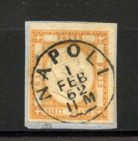 1861 - PROVINCE NAPOLETANE - LOTTO/40233 - 10 Grana ARANCIO - USATO SU FRAMMENTO