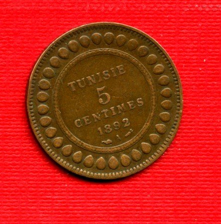 MONETE TUNISIA - 1892 - LOTTO/M22526 - 5 CENTESIMI MUHAMMAD ALI- BEY
