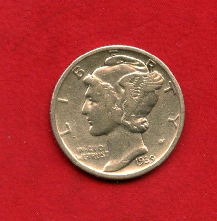 1939 - STATI UNITI - LOTTO/M47558 - 1 DIME ARGENTO MERCURIO