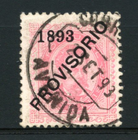 1893 - LOTTO/12257 - PORTOGALLO - 20 r. ROSA PROVISORIO - USATO