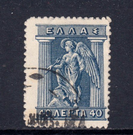 1912/22 - GRECIA - 40 l. BLU IRIS USATO - LOTTO/32330