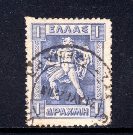 1912/22 - GRECIA - 1d. BLU MERCURIO - LOTTO/32371