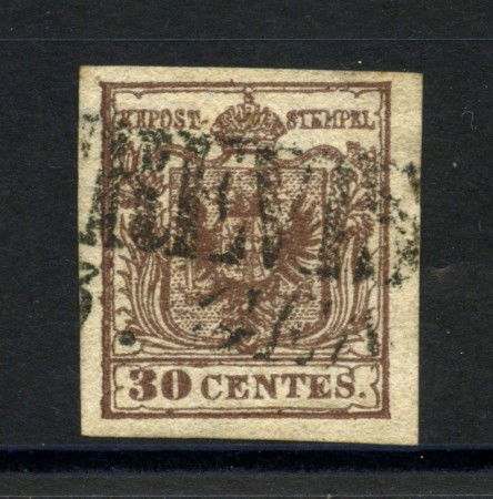 1855 - REGNO LOMBARDO VENETO - 30 CENT. II° TIPO - USATO - LOTTO/35997