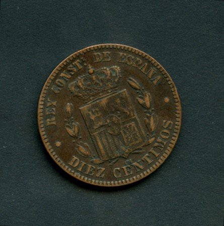 1878 - LOTTO/M16154 -SPAGNA - 10 CENTIMOS   ALFONSO XII°