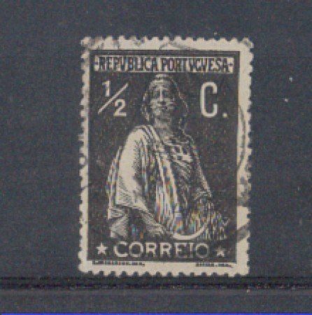 1912 - LOTTO/9660BU - PORTOGALLO - 1/2c. NERO CERERE - USATO